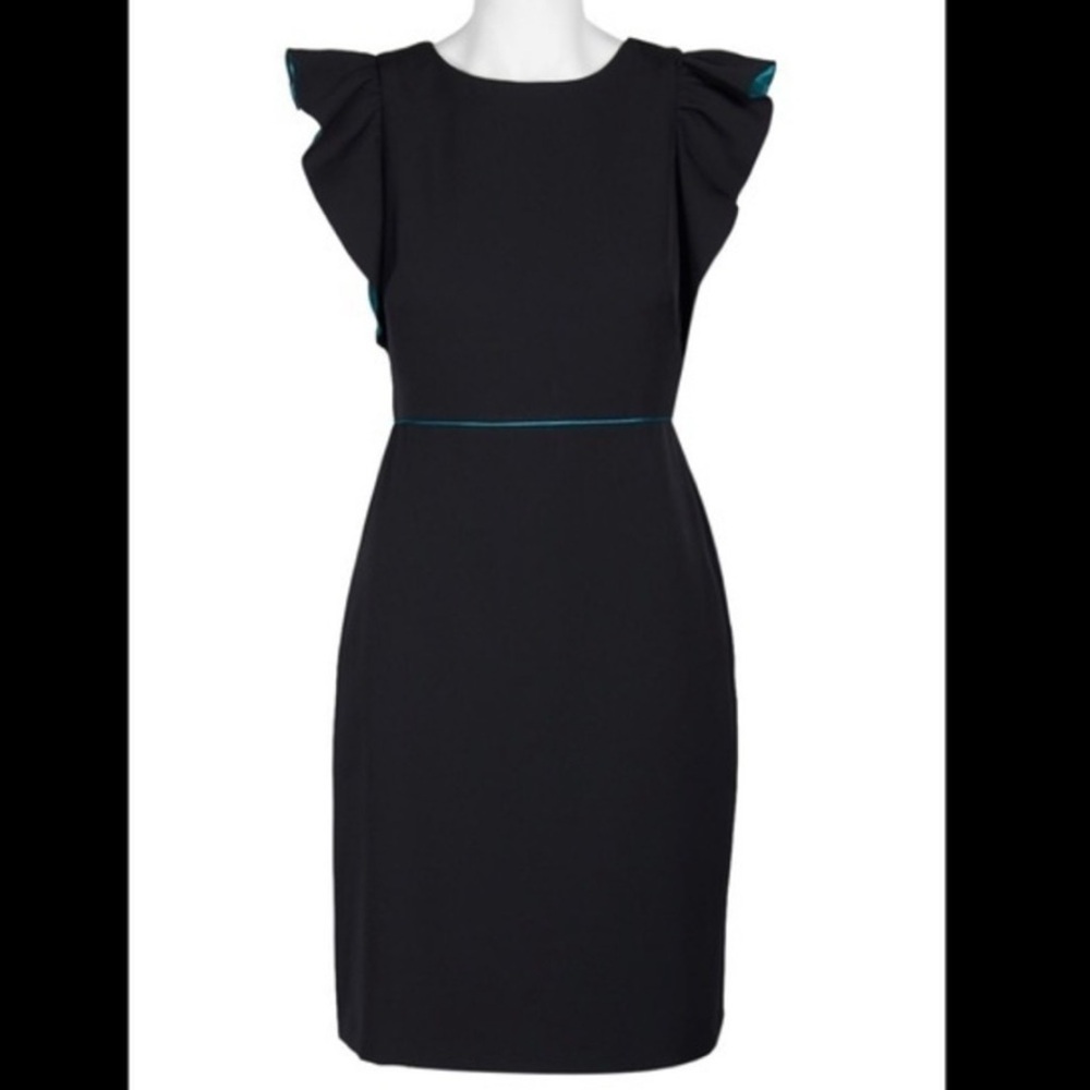 NWT Taylor Knee Length Flutter Sleeve Sheath Dress - Picture 4 of 5